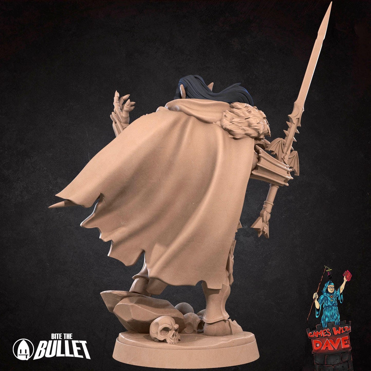 Vampire Warrior - Horror RPG Miniature - 28mm to 32mm RPG Miniature Designed by Bite the Bullet - Tabletop RPG Accessory