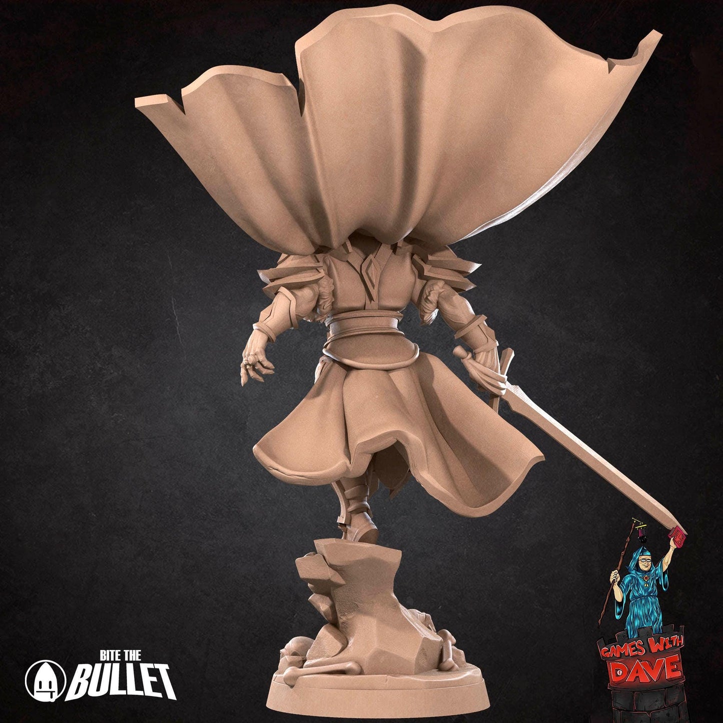Vampire Paladin - Horror RPG Miniature - 28mm to 32mm RPG Miniature Designed by Bite the Bullet - Tabletop RPG Accessory