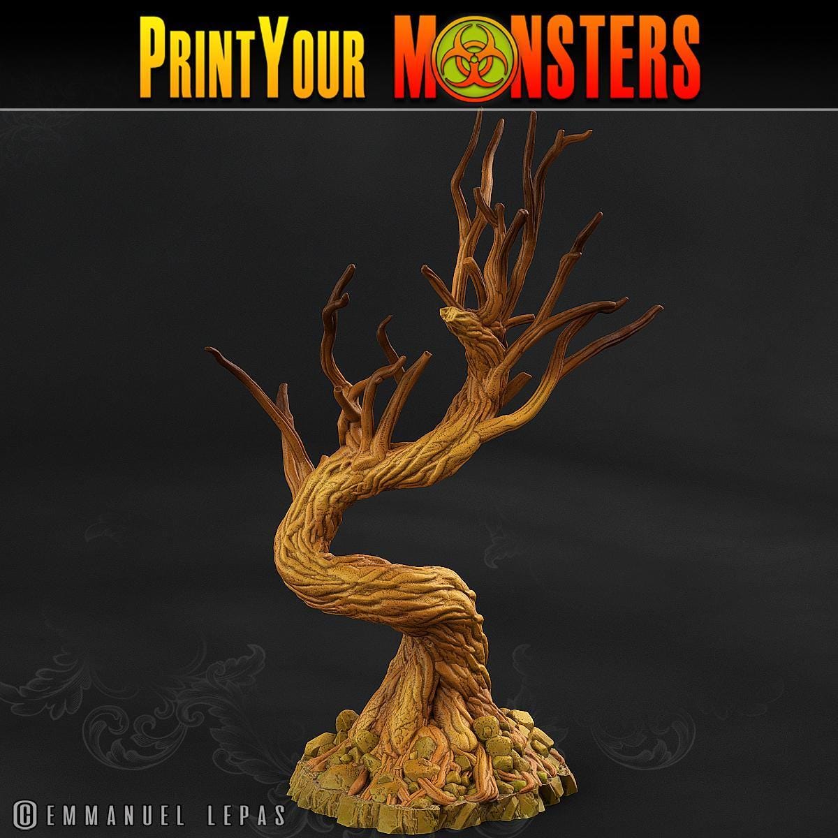 Dark Forest Miniature Trees | 3D-Printed Haunted Forest for Tabletop RPG Terrain | Unpainted Gaming Terrain