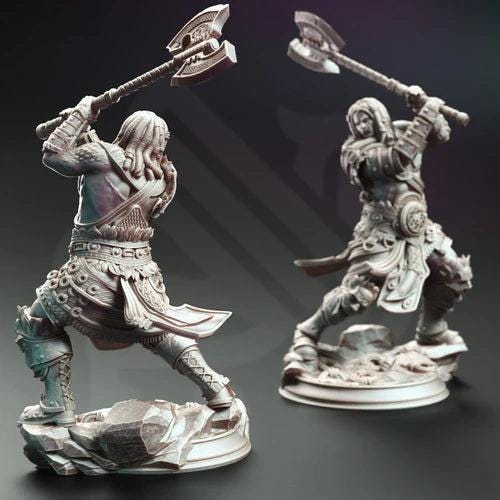 Charnuk, Colossal Knight - 75mm or 32mm Miniature for Dungeons and Dragons, Shadowdark and other RPG's - Unpainted