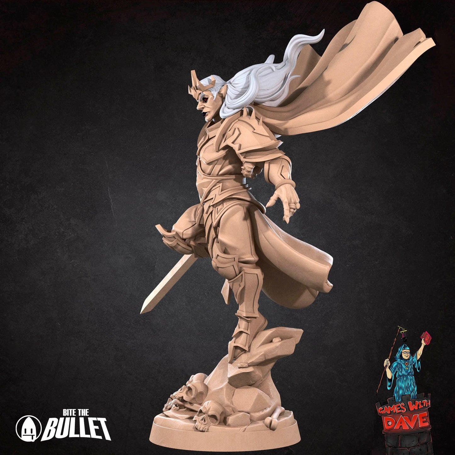 Vampire Paladin - Horror RPG Miniature - 28mm to 32mm RPG Miniature Designed by Bite the Bullet - Tabletop RPG Accessory