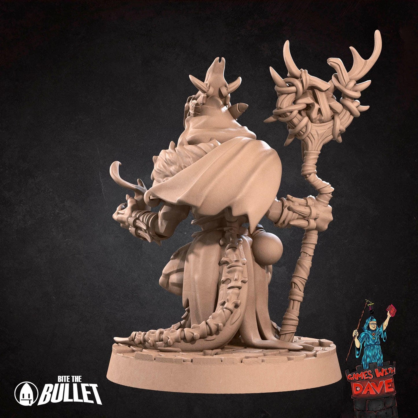 Kobold Warlock - RPG Monster Miniature - 28mm to 32mm RPG Miniature Designed by Bite the Bullet - Tabletop RPG Accessory