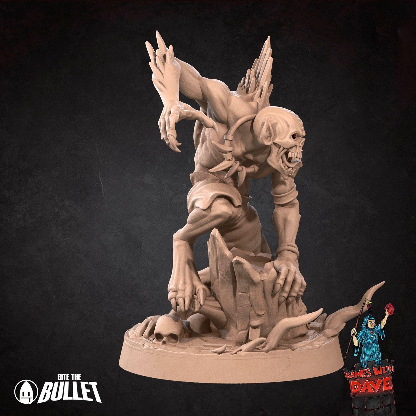 Vampire Ghoul - Horror RPG Miniature - 28mm to 32mm RPG Miniature Designed by Bite the Bullet - Tabletop RPG Accessory