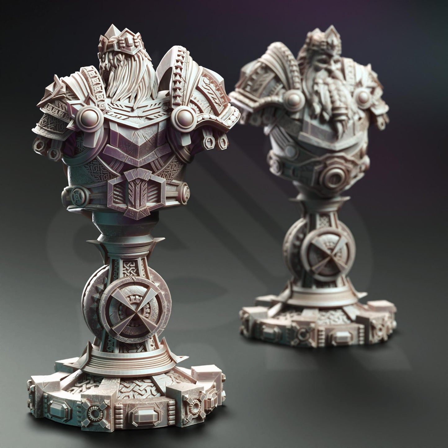 Gordrain Stonehand, Dwarven General - Bust - Designed by DM Stash - Unpainted