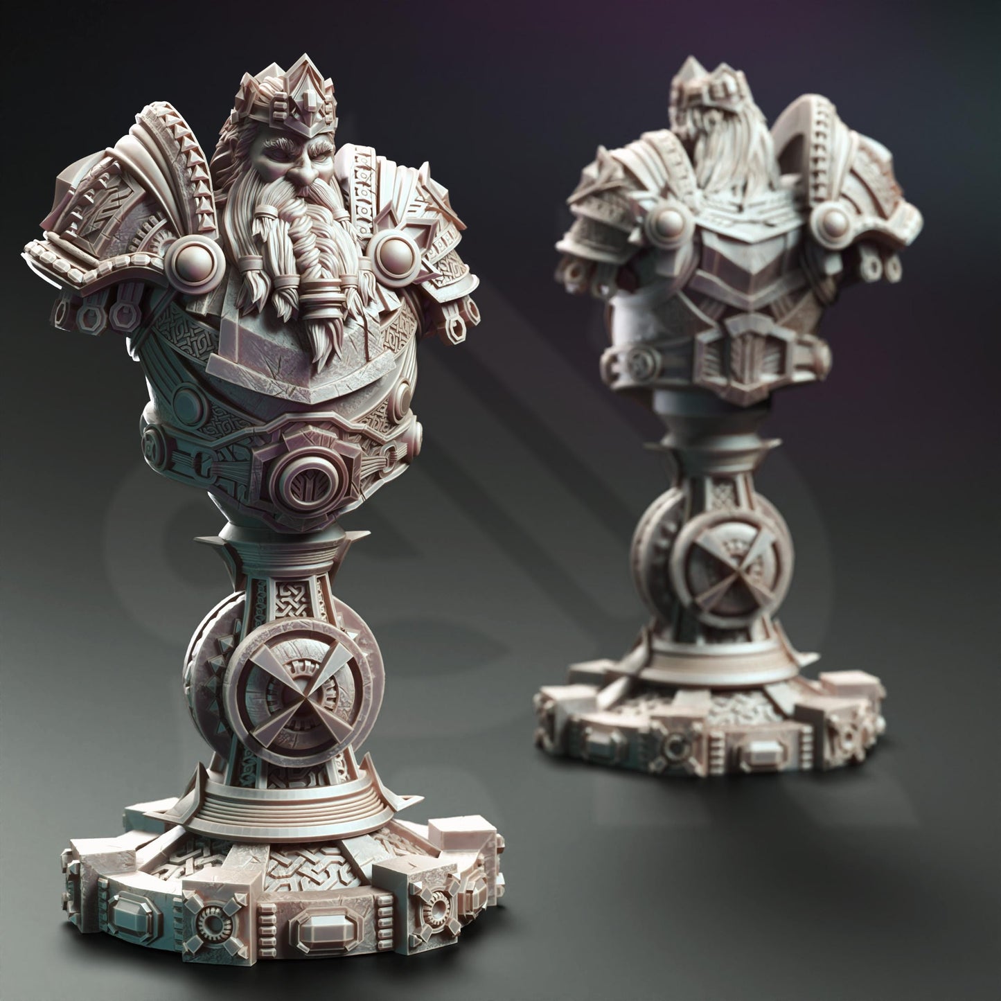Gordrain Stonehand, Dwarven General - Bust - Designed by DM Stash - Unpainted
