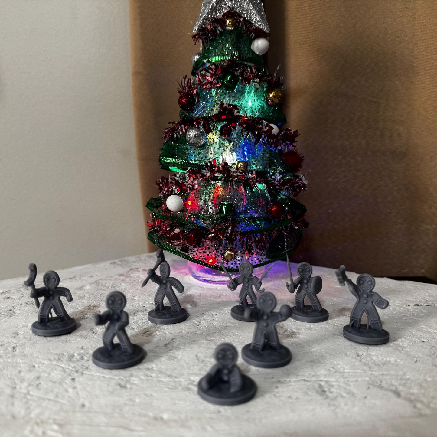 Holiday Horrors Gingerbread RPG Minis - Evil Gingerbread Men Miniatures - Unpainted - Includes 5E Stat Sheet
