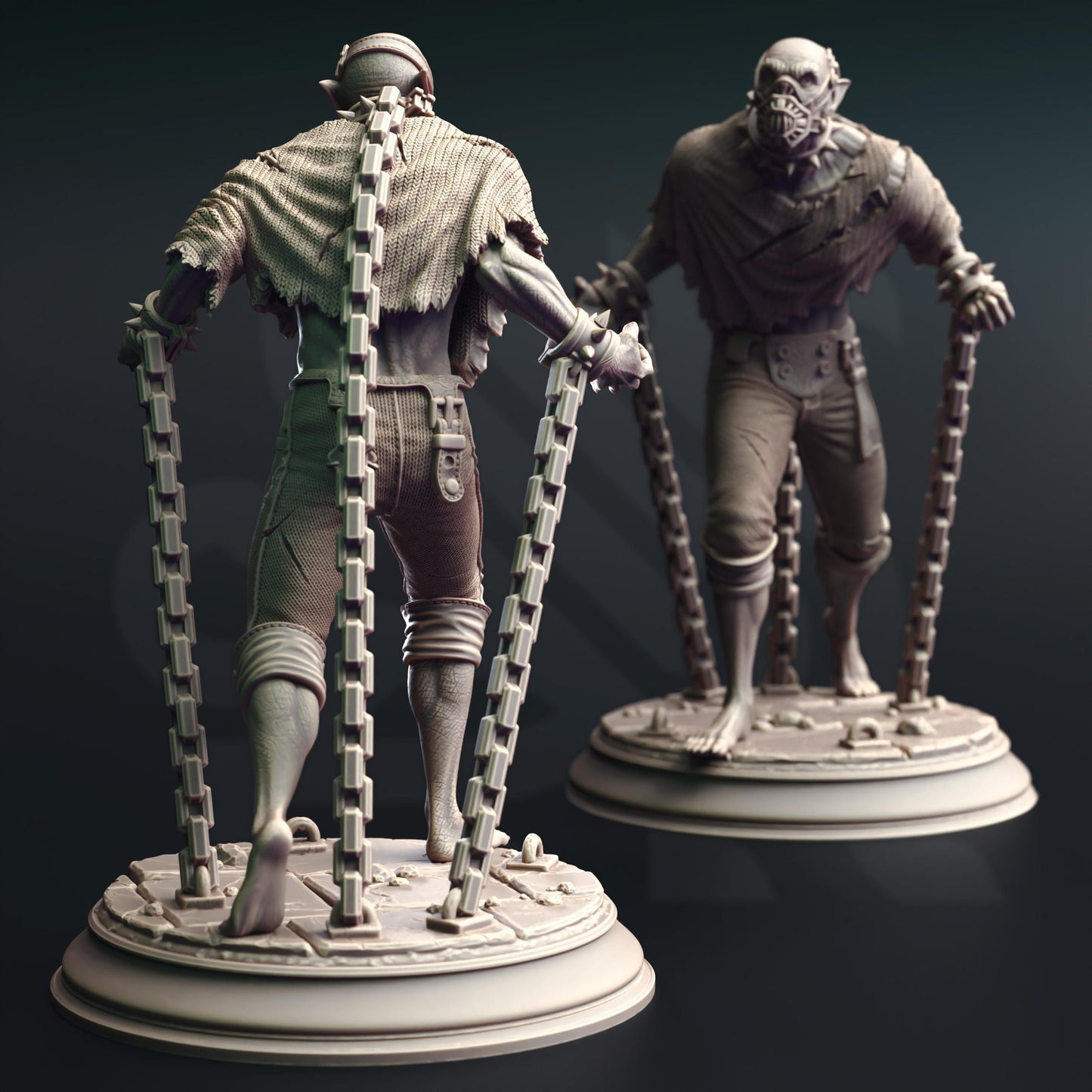 Esclavos Vampiros del Aquelarre - Miniaturas de terror para RPG de 32 mm o 75 mm - Miniatura DND - Sin pintar