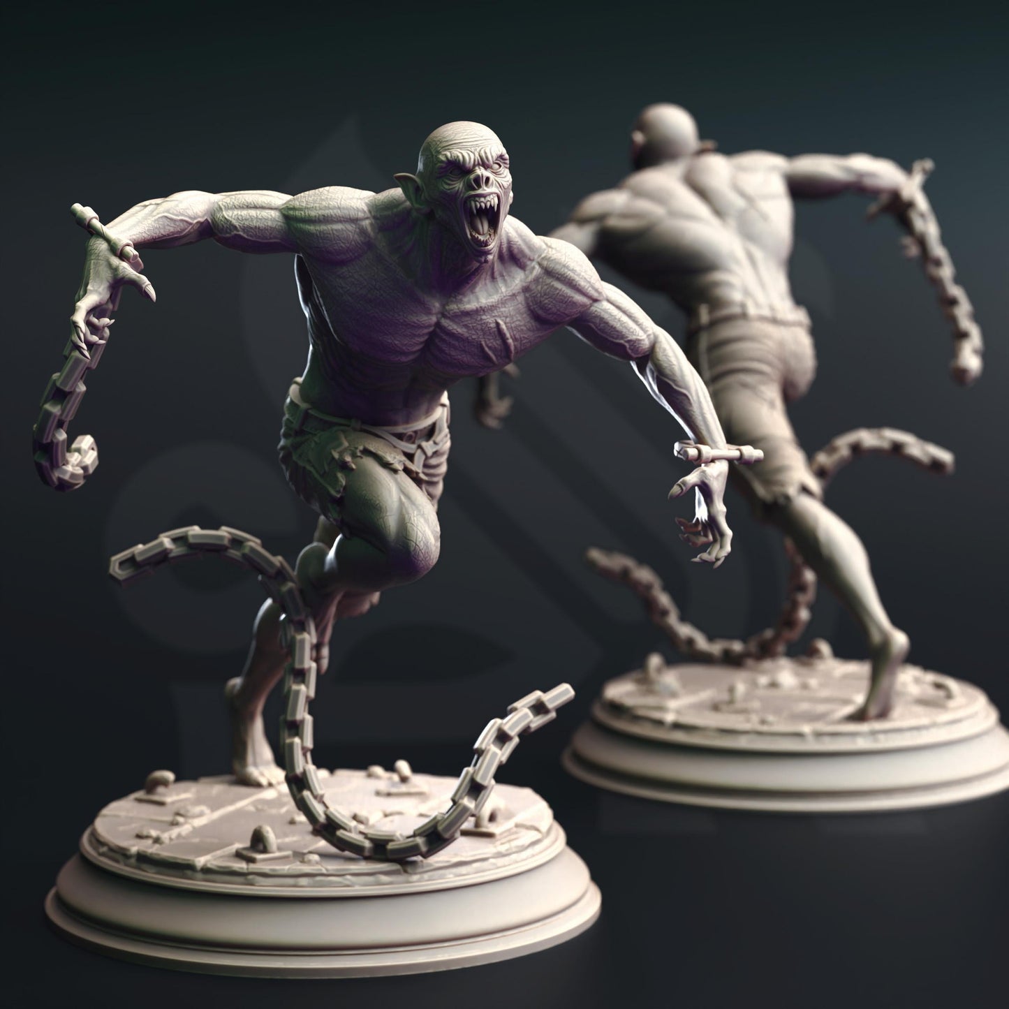 Esclavos Vampiros del Aquelarre - Miniaturas de terror para RPG de 32 mm o 75 mm - Miniatura DND - Sin pintar