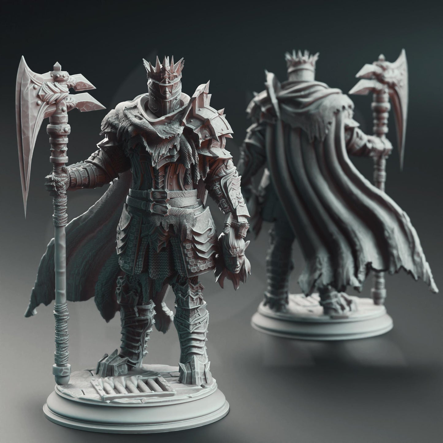 Gerhardt el Inquebrantable - Verdugo del Duque - Miniatura de 75 mm o 32 mm para Dungeons and Dragons 5.ª Edición y otros juegos de rol - Sin pintar