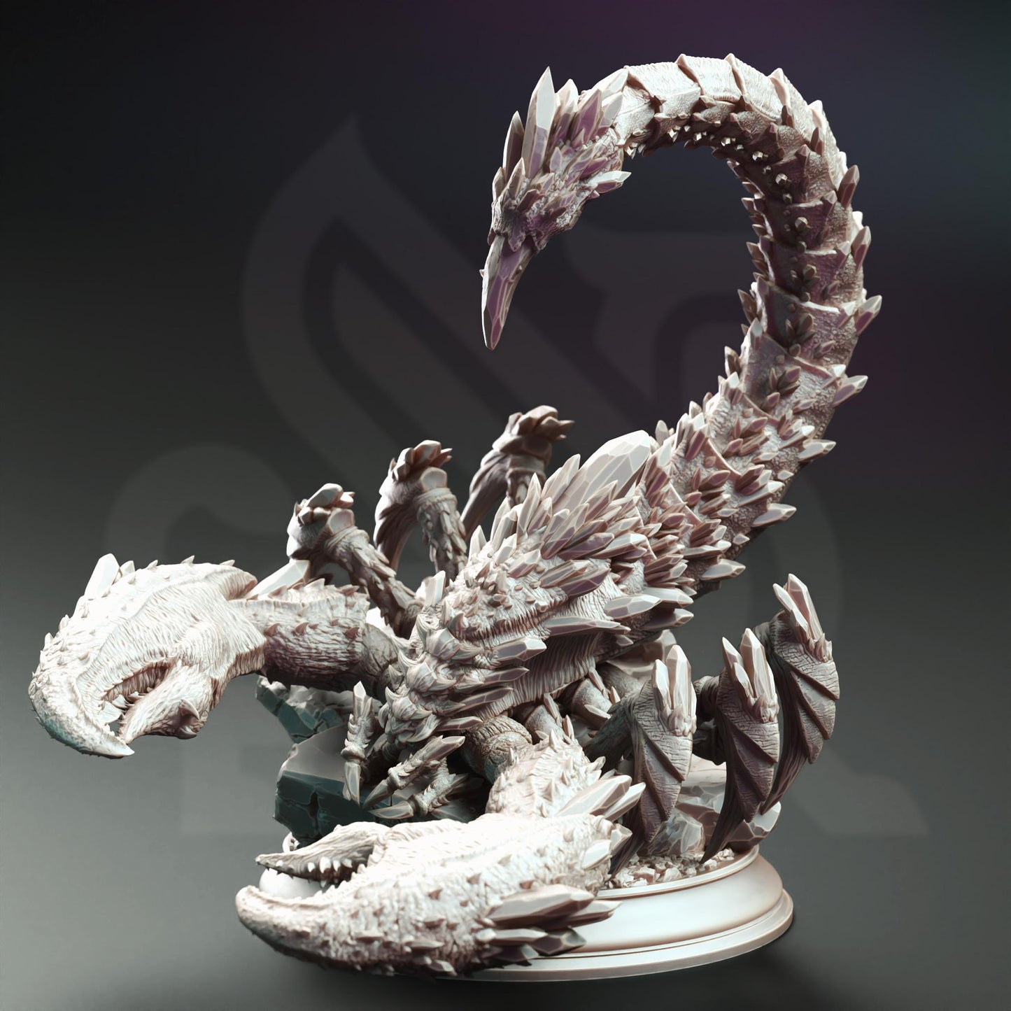 Miniatura de Escorpión Cristalino - Miniatura de monstruo de 32 mm para Dungeons and Dragons, Shadowdark y otros juegos de rol - Miniatura DND sin pintar