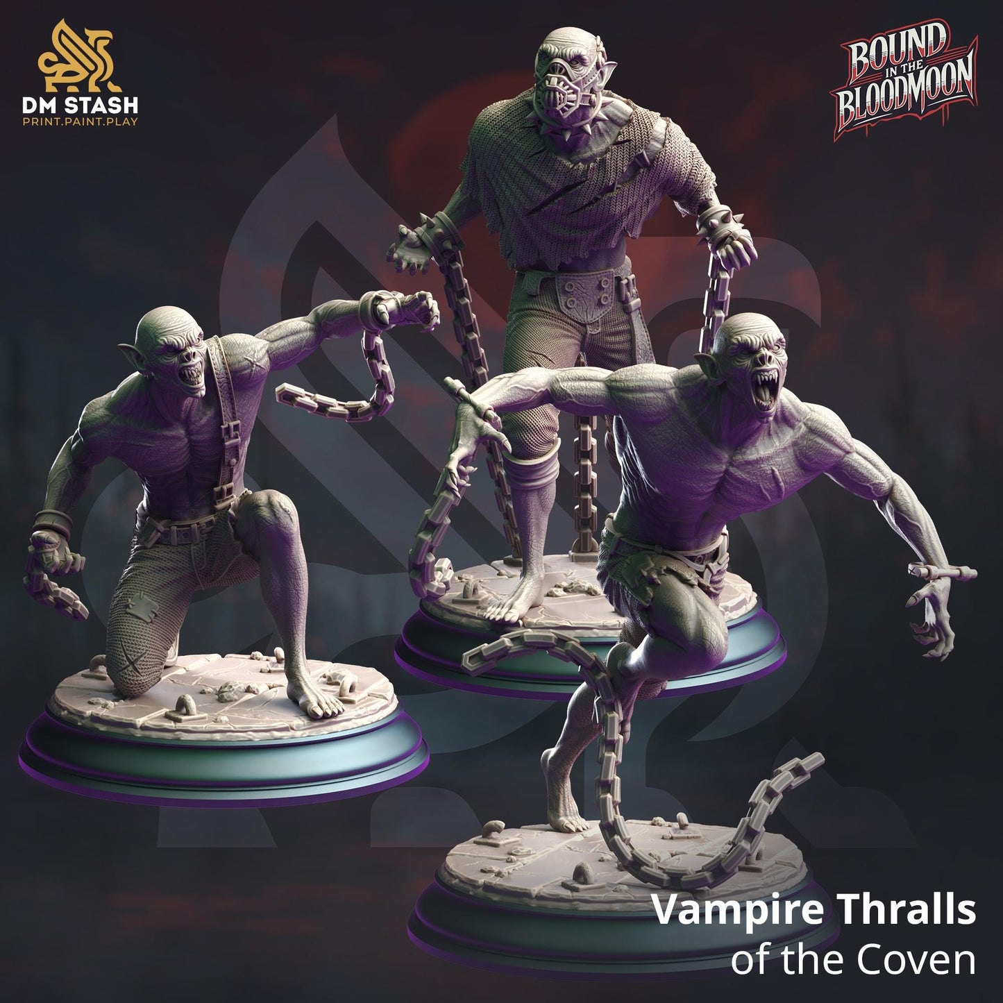Esclavos Vampiros del Aquelarre - Miniaturas de terror para RPG de 32 mm o 75 mm - Miniatura DND - Sin pintar