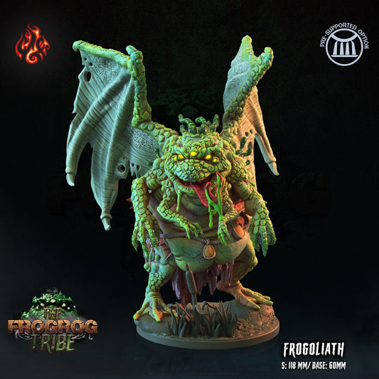 Frogoliath Swamp Abomination - RPG Monster Miniature for Tabletop Gaming - Swamp Creature Miniature - Unpainted DND Mini