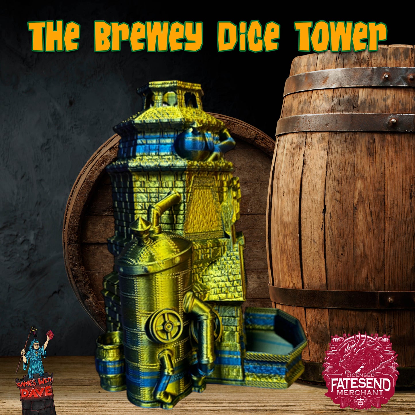 Dwarven Brewery Dice Tower Designed by Fates End