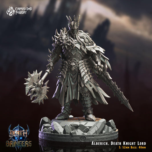 Alberich, Seigneur Chevalier de la Mort - Figurine Monstre Mort-Vivant DND de 28 mm à 32 mm pour RPG sur table - Figurine DND non peinte