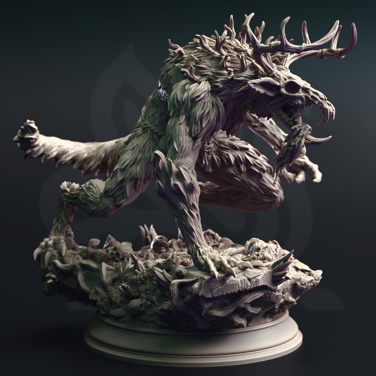 Garra Temible - Monstruo Hombre Lobo - Miniatura DND grande de 32 mm - Miniatura para juego de rol - Miniatura de Hombre Lobo sin pintar